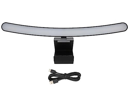 Barra Luminosa per Monitor Curvo, Dimmerabile, Protezione per gli Occhi, Tipo C, Sorgente Luminosa Asimmetrica, per Schermo Curvo