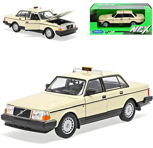 Welly Volvo 240 GL Limousine Beige Taxi Deutschland 1974-1993 1/24 Modell Auto