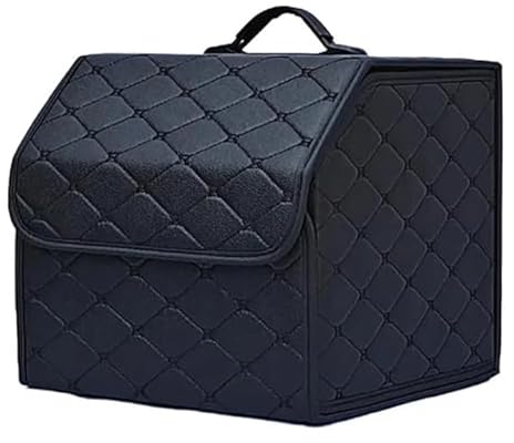 Kofferraum Organizer für Opel Adam Karl Corsa Tigra Chevette Astra Olympia, Leder Kofferraumtasche Wasserfeste Faltbarer Kofferraum-Organizer mit Verstärkten Griffen Auto Kofferraum Organizer Box