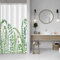 ASDCXZ Grün Blätter Duschvorhang 120x200 cm, Frühling Grün Blätter Eukalyptusblätter Pflanzen Bad Waschbar Schmal Duschvorhänge Polyester Textil Wasserdicht Duschvorhang für Badewanne mit 8 Haken