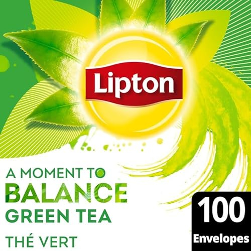 Lipton, Séléction Détente, Coffret Thé Vert, Infusion à Froid ou Chaud, Relaxation, Certifié Rainforest Alliance, 100 Sachets d'Origine Végétale