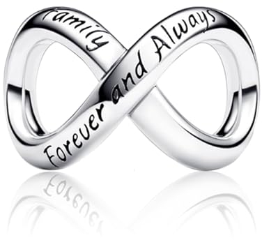 MGIUL Forever and Always Family Charm Pendant für Armbänder Halsketten 925 Sterling Silber Anhänger Perlen Schmuck Geschenk für Frauen
