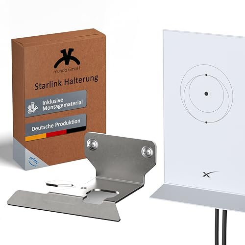 munda.living – Starlink Halterung in Deutschland produziert – Starlink Wandhalterung Router 2. Generation – Starlink Zubehör inklusive Montagematerial – Die Starlink Mount ist Nicht sichtbar
