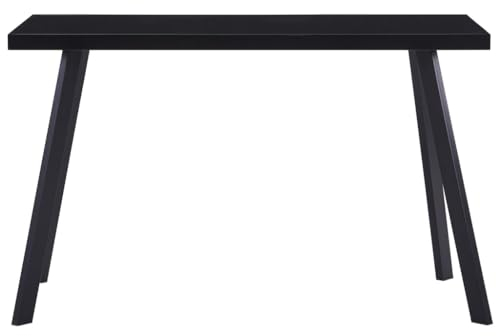 Kangmusi Esstisch Schwarz 120 x 60 x 75 cm Hartglas, kangmusi281872