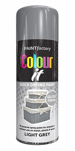 AlezyB - Light Grey 400ml All Purpose Spray Paint | Use on Metal, Wood, Plastic and Multipurpose Aerosol Professional Quality Perfect Finish, for Interior Exterior and Excellent Coverage