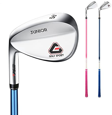 Golf Sand Wedge for Children - Left Handed 56 Degree Golf Lob Wedge with Wide Sole, for Junior Golfers (Left,Age 6-8,Pink(Girls))