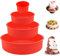 Rairsky Set of 4 Air Fryer Moulds - 4+6+8+10 Inch Round Cake & Bread Baking Tray, Non-Stick Silicone