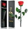 PLECUPE Ewige Rose mit Stiel, Echte Infinity Rose in Box, Rote Rosen Geschenkbox Frauen, Haltbare Konservierte Rose in Rosenbox, Geschenk für Mutter Freundin Valentinstag Mutterta, Rot mit Glitzer