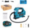 Yofidra Compressore d'aria a batteria, pompa ad aria portatile per auto con luce LED e display digitale, 180pSI, 3 ugelli, 1 batteria da 3,000 mAh e adattatore per auto da 12 V, compressore auto per