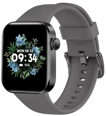 Smartwatch Damen Herren, 1,85 HD-Display Smart Watch mit Telefonfunktion, 140+ Sportmodi Fitness Tracker mit Herzfrequenz SpO2 Schlafmonitor Schrittzähler, IP68 Wasserdicht Fitnessuhr iOS Black