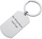 Personalisierter Schlüsselanhänger mit Gravur aus Edelstahl - Oval Anhänger Personalisierte Geschenke Ideal Partner Geschenke (Silber)