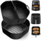 3PCS Molde Silicona Freidora de Aire 23cm, 2 x 3.1L + 1 x 6.2L Air Fryer Accesorios Para Cosori 5,5L/6L/6,L, Philips 2000 6.2L Na230, Reutilizables Accesorios Freidora De aire, Recipiente Air Fryer