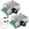 2 Stück Motordrehzahlregler 12V: PWM DC 7-80V 30A Motor Drehzahlregler 12V 24V 48V 60V 70V DC Motor Controller mit Drehknopf Spannungsregler 12v Elektronischer Spannungsregler Motor Gouverneur