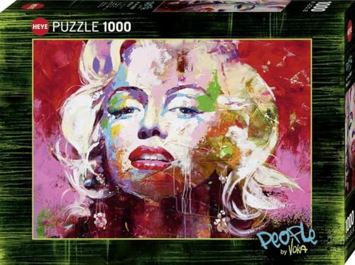 Marilyn II, HEYE Puzzle von VOKA: Puzzle 1000 Teile, Standard Puzzles, Fördert Konzentration, IQ Puzzle Spiele, Perfekt für die Puzzlematte, Gelegte Größe (ca.): 27 x 37 cm