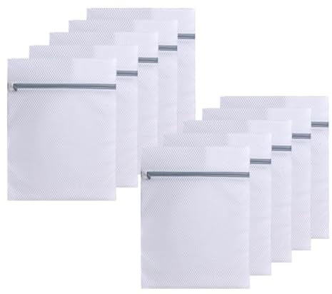 NOVAGO Lot de 10 Filets à Linge Taille S (30x40 cm) - Sacs de Lavage pour Sous-Vêtements et Lingerie - Maille Résistante avec Fermeture Éclair
