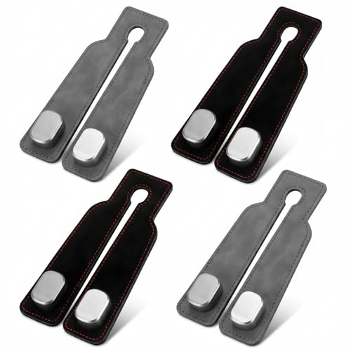 Peygre 4 Pcs Ganchos para Asiento de Coches | Ganchos para Reposacabezas Coches, Gancho para Asientos de Coche Multifuncionales para Colgar Bolsas(Negro, gris)