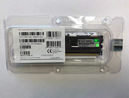 HP 593915-B21 Quad Rango x4 PC3-8500 CAS-7 Registrado Kit de memoria (16 GB, DDR3, 1066MHz)