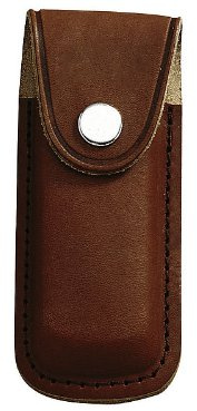 Herbertz Messer-Etui, braunes Leder, eingeschnittene Gürtelschlaufe, für Messer mit 11 cm Heftlänge