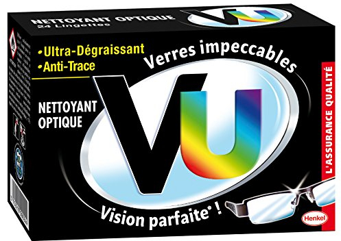 Miror - VU Classique Nettoyant optique – Lingettes Nettoyantes Lunettes (24 Lingettes) – Ultra Dégraissant et Anti Trace