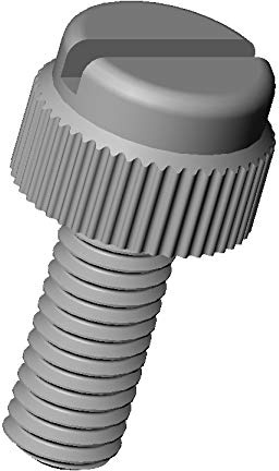 ajile - 20 pièces - Vis moletée fendue nylon diam. M4 | longueur = 20 mm plastique polyamide PA6.6 isolant