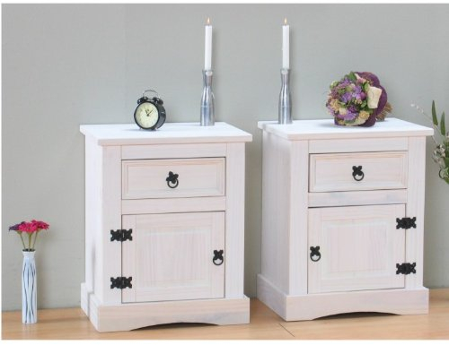 2x Nachtschrank New Mexiko weiß