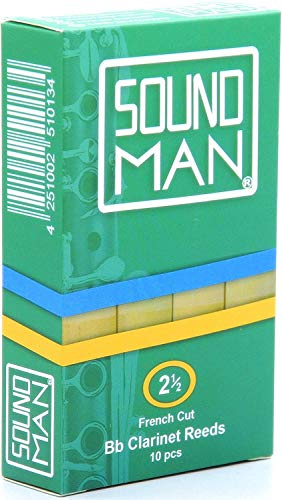 10 Blättchen für Böhm-Klarinette - Hochwertige Soundman®Rohrblätter für Klarinette - Schachtel à 10 Stück - Stärke 1,5
