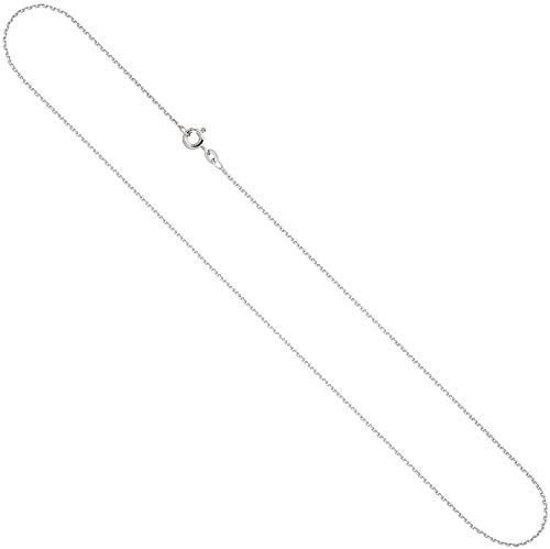 Jobo Damen Ankerkette 333 Weißgold 1,3 mm 50 cm Gold Kette Halskette Weißgoldkette
