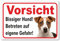 AdriLeo Schild - Vorsicht Jack Russell Terrier - Bissiger Hund - (15x20cm) / Achtung Wachhund robust langlebig UV-beständig wetterfestes Warnschild
