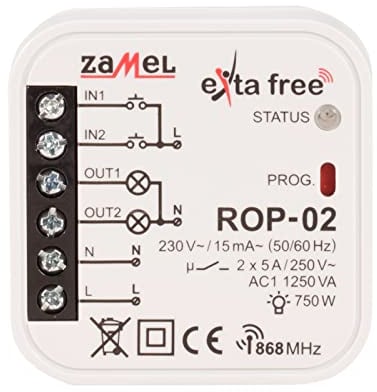 Zuverlässig, einfach zu bedienen, langlebig, energiesparend, sorgfältig hergestellt auf Basis Einer neuen Technologie, 2-Kanal-Funkempfänger ROP-02 Exta Free Zamel