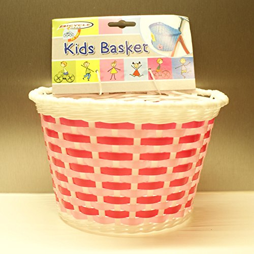 Fahrradkorb Kinder Fahrrad Korb Lenkerkorb Lenkradkorb Lenkrad Korb (Rosa)