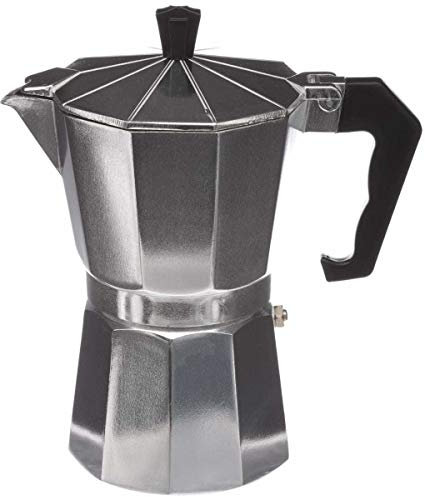 SECRET DE GOURMET - Italienische Kaffeemaschine, silberfarben, 6 Tassen