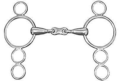 Lorina French Link 3 Ring Trense (4.5in / 115mm) (Silber)