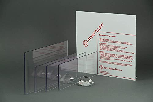 nattmann MAKROLON® / Polycarbonat Scheibe/Platte Zuschnitt 2-8 mm transparent/klar (3 mm, 1000 x 500 mm) - nach Maß/Wunschmaß möglich
