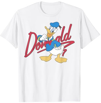 Disney Mickey And Friends Donald Duck Signature Portrait T-Shirt