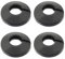 MroMax 20 mm Rohrmanschetten, 4 Stück, schwarze Flansch-Rohrabdeckungen für Heizkörper- und Wandrohrdekoration