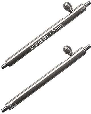 masar 20mm Ø 1,5mm Premium Libération Déclenchement Rapide Facile Tige, Axe, Fixation, Barrette, Barre à Ressort à Levier pour Bracelet de Montre mm 2 Pcs 20 LR 1,5 mm