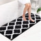 Homaxy rutschfest Badematte Badezimmerteppich Waschbar Hochflor Badteppich Flauschige Mikrofaser Badvorleger- 60 x 120 cm, Schwarz