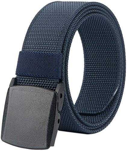 LionVII Gürtel für Herren Tactical Military Nylon mit Kunststoffschnalle 130cm (Marineblau)