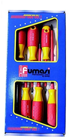 Set da 6 cacciaviti Fumasi viti tipo Phillips® e taglio giraviti isolati 1000 V IEC 60900