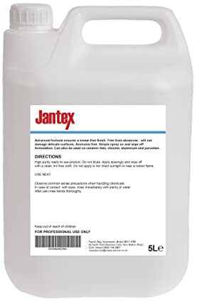 Jantex Glass and Stainless Steel Cleaner Ready to Use, 5Ltr | Cuts through grease and finger marks instantly with no dilution needed, suited for busy commercial kitchen surfaces.