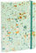 Idena 12251 - Taccuino Sparkle Mint, quadrato, 14 x 20 cm, 192 pagine, 100 g/m², con tasca ad alamari, nastro e chiusura in gomma, 1 pz.
