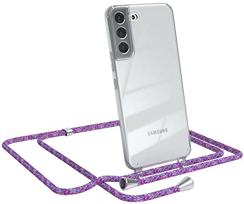 EAZY CASE Handykette kompatibel mit Samsung Galaxy S22 Plus 5G Handyhülle mit Umhängeband, Handykordel mit Schutzhülle, Silikonhülle, Hülle, Stylische Kette für Smartphone, Unicorn