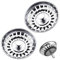 Tomario Tappo per lavello da cucina da 78 mm, in acciaio inox, ispessito, tappi di ricambio per raccoglitori di cibo, diametro del foro del lavandino: 78,3-80 mm
