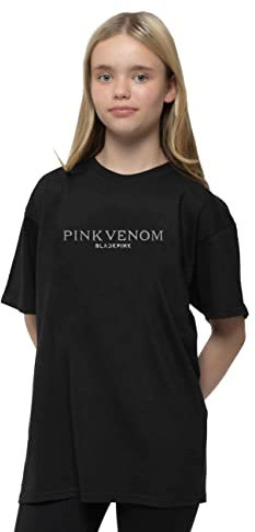 BlackPink T Shirt Rose Venom Band Logo Nouveau Officiel Unisex Noir Size S