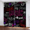 JOMAKE Vorhänge Hip Hop, 3D Gardinen Wohnzimmer Drucken Verdunkelungsvorhänge 2er Set, Musiknote Vorhang Blickdicht mit Ösen Gardine Schlafzimmer Deko 2 x 60 x 150 cm（B X H）