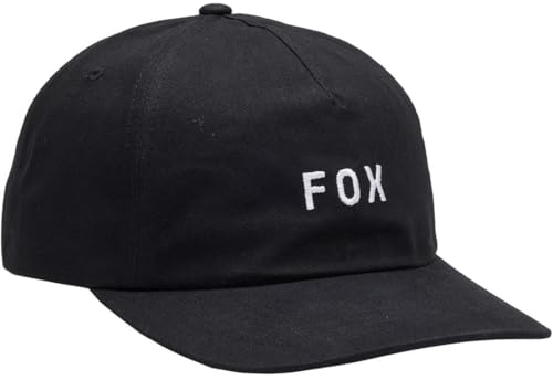 Fox Racing Wordmark Adjustable Hat Windbreaker Herren, Schwarz, Einheitsgre