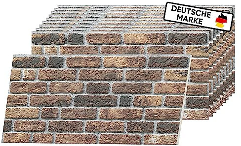 AS Country Stone® Wandverkleidung Steinoptik | 100x50x2 cm | 3D Effekt Wandpaneele Steinoptik für Küche und Wohnzimmer | Innen- und Außenbereich - Steinoptik Styropor - 3D Wandpaneele | 10 Stück |