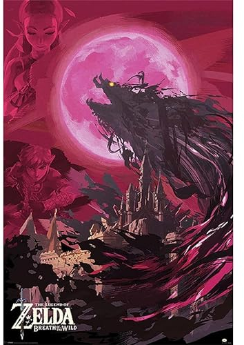 The Legend of Zelda – Poster 61 x 91,5 cm – Breath of the Wild – Ganon Blood Moon – Versand gerollt