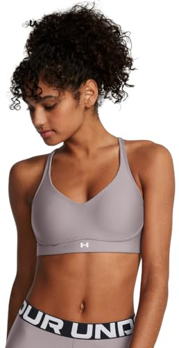 Under Armour Damen Infinity Low Impact Sport-BH, (016) Tetra Grey/White, (Large) A/C