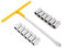 13 Pieces Socket Wrench Kit Includes 1Pcs T Handle Socket Driver and 12Pcs Socket, Mechanic Tools Kit for Automotive & Household, Metric Socket Set 1/2'' T-Handle Socket Wrench